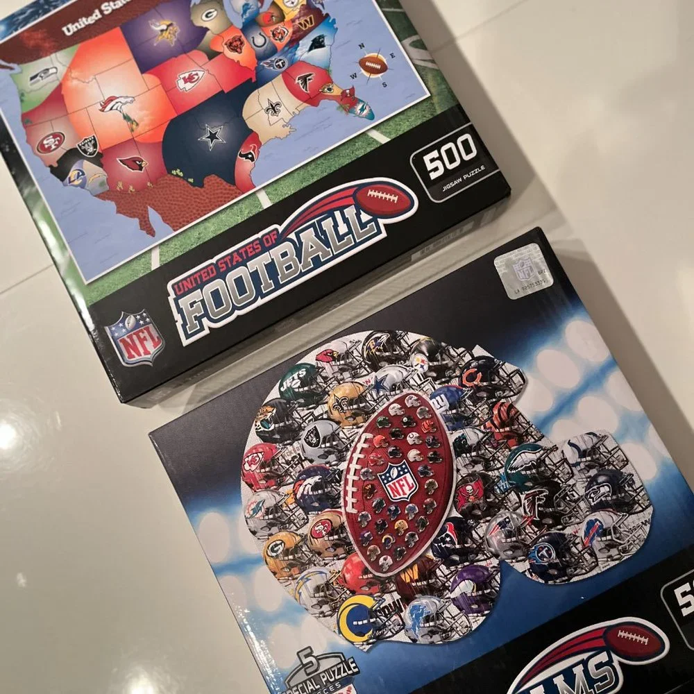 NFL and USA Football‎ Puzzles (Set of Two / NEW /kids toys /x)